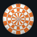 Tangerine Orange And White Dartboard<br><div class="desc">Tangerine Orange And White Dart Board</div>