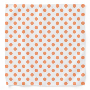 Tangerine Orange Polka Dots Circles Bandana