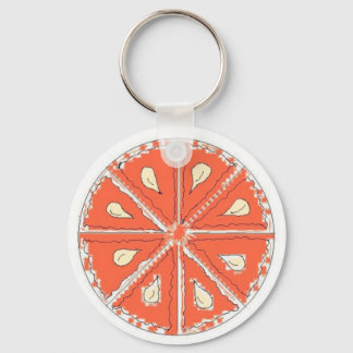 Tangerine Orange Slice Keychain
