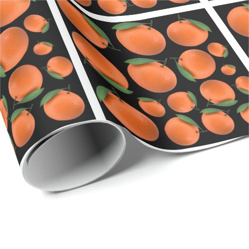 Tangerine pattern wrapping paper