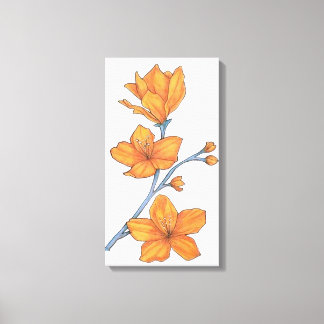 Tangerine Petals Canvas Print