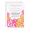 Tangerine & Pink  Floral Wedding Invitation