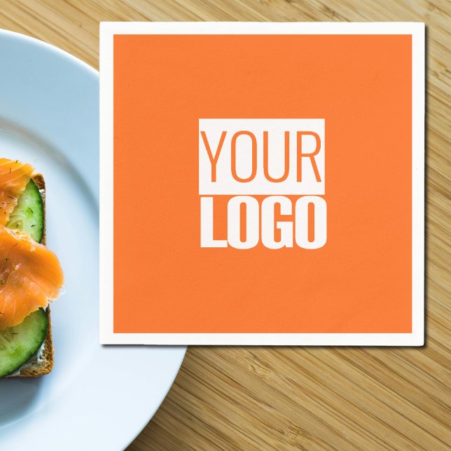  tangerine pop  - add your  logo   napkins (Creator Uploaded)