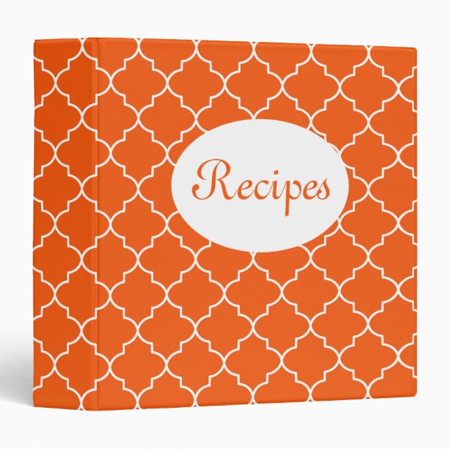 Tangerine Recipe Binder (Front/Spine)