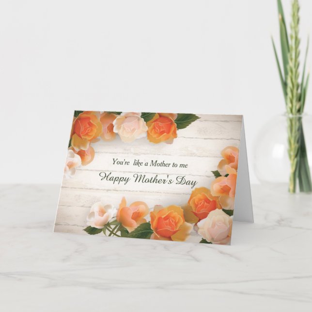 Tangerine Roses Like a Mother Card (Front)