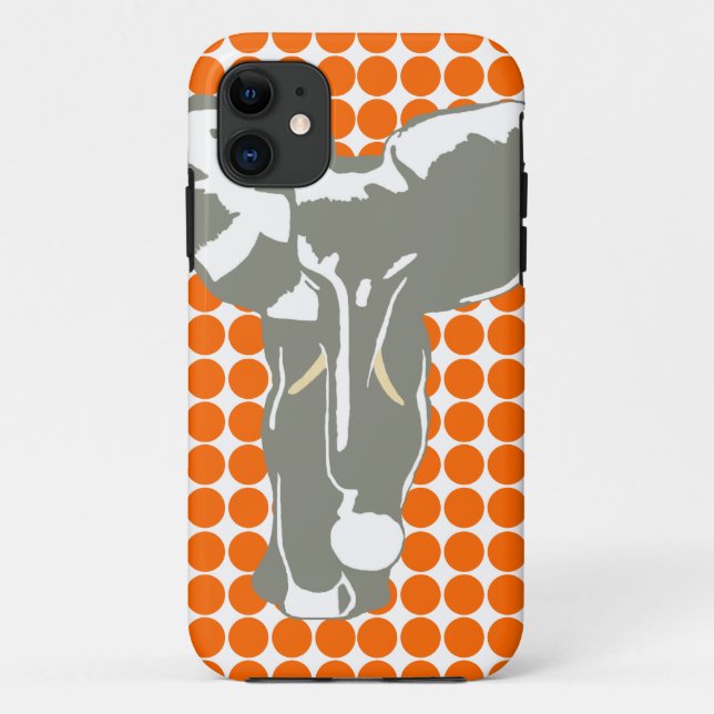 Tangerine Safari Dot Case-Mate iPhone Case (Back)
