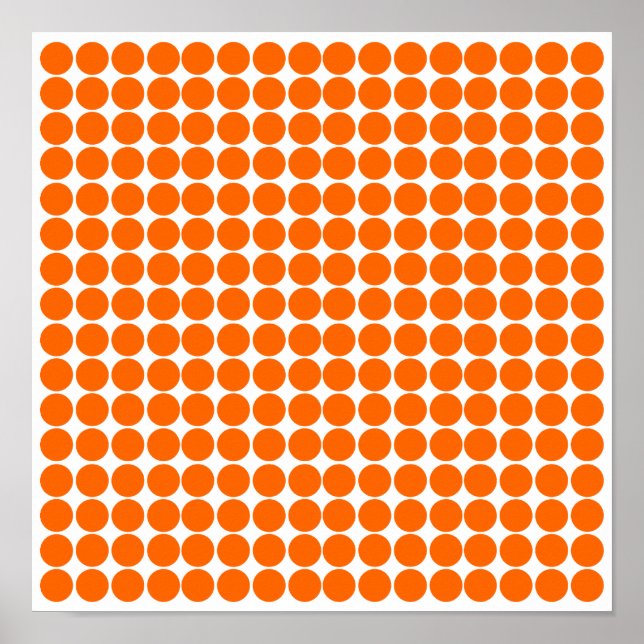 Tangerine Safari Dot Poster (Front)