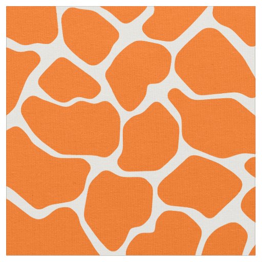 Tangerine Safari Giraffe Fabric