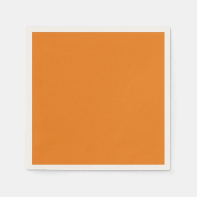 Tangerine, solid color, napkins (Front)