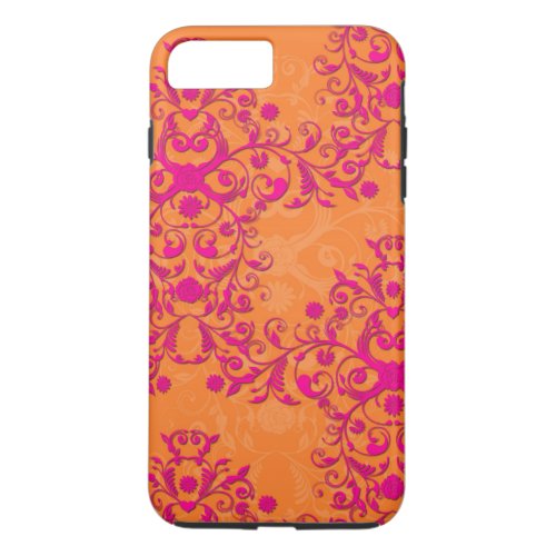 Tangerine Tango Floral Pink and Orange iPhone 7 ca iPhone 8 Plus7 Plus Case