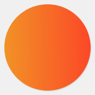 Tangerine to Scarlet Vertical Gradient Classic Round Sticker