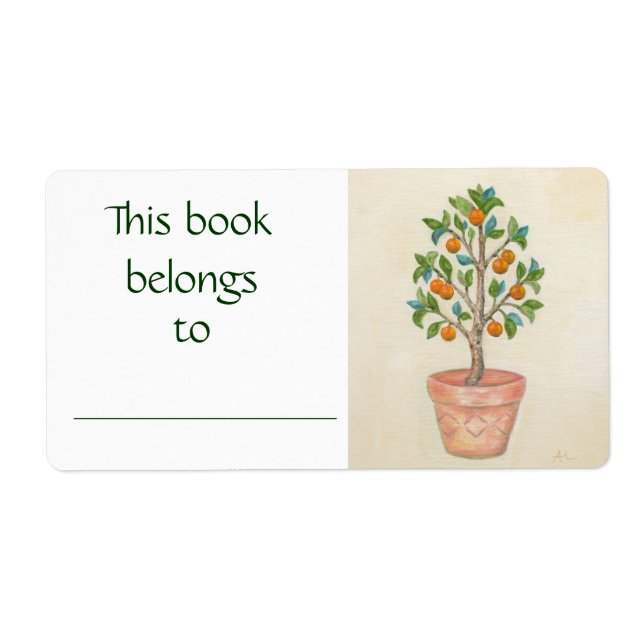Tangerine Tree book label (Front)