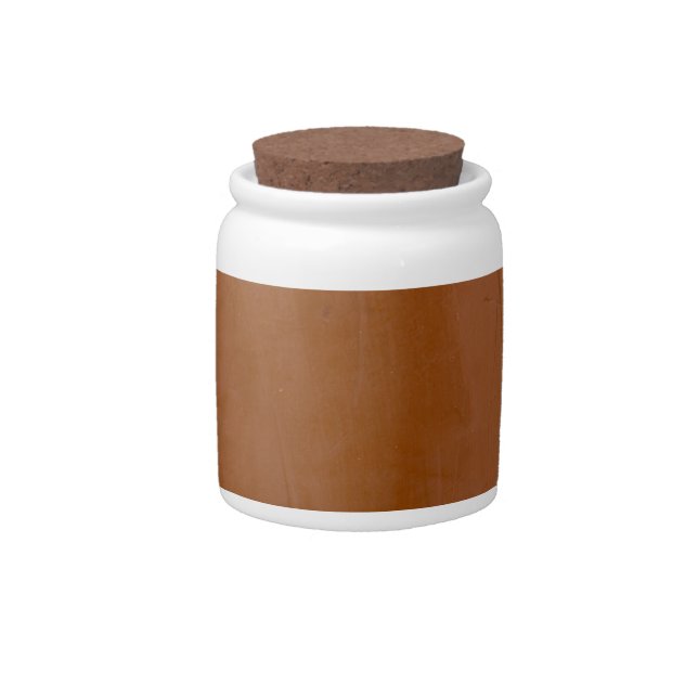 Tangerine Venetian Plaster Candy Jar (Front)