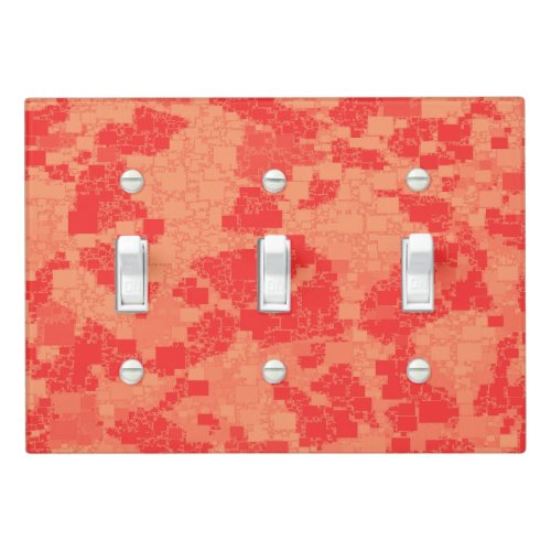 Tangerine Zeal Tiled Artwork Light Switch Cover