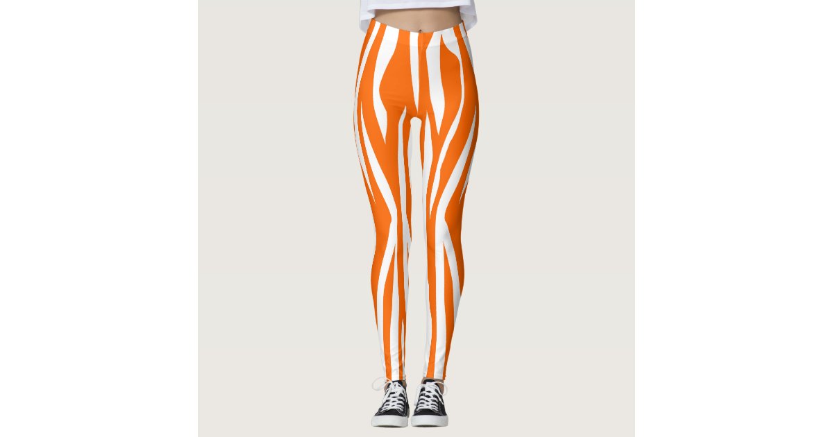 Art Print Leggings, Tangerine