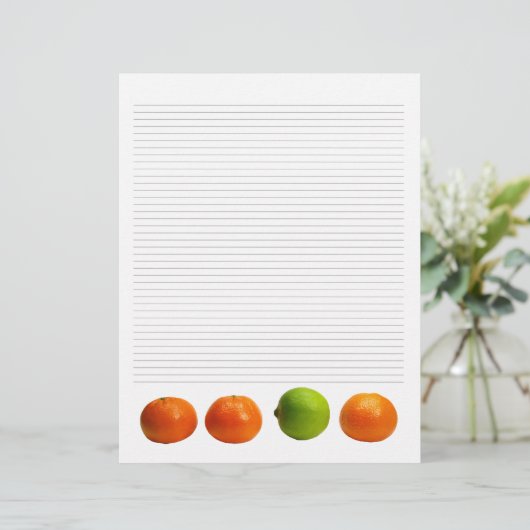 Tangerines and Lime Lined Letterhead (Standing Front)