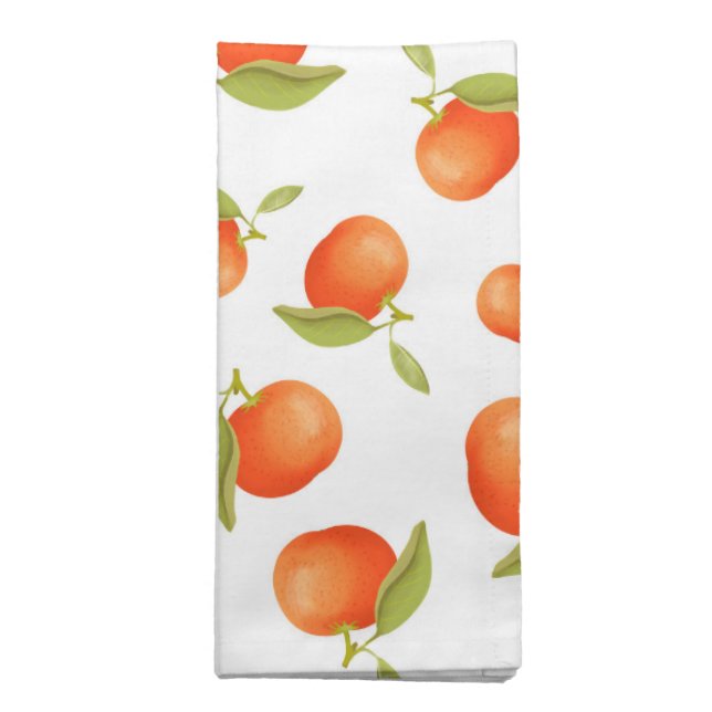 Tangerines   cloth napkin (Folded)