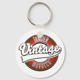 Tangier morocco vintage logo keychain