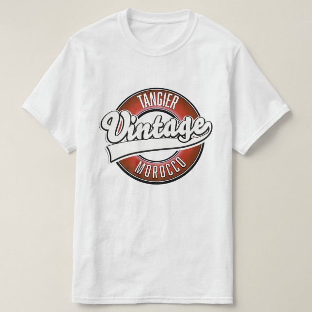 Tangier morocco vintage logo T-Shirt (Design Front)