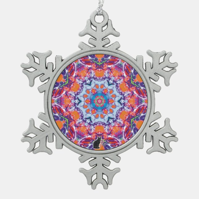 Tangiers Kaleidoscope Snowflake Ornament (Front)