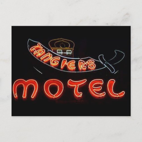 Tangiers Motel Vintage Chicago Neon Post Card