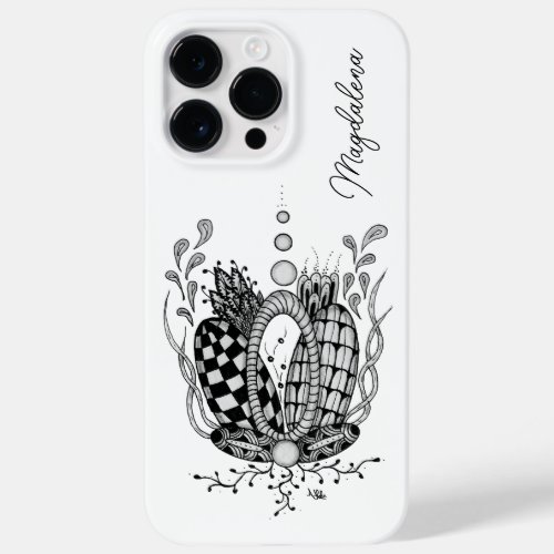 Tangle art floral design ovale _ Case_Mate iPhone 14 pro max case