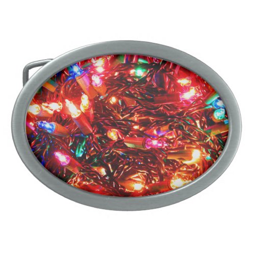 Tangle Lights Christmas belt buckletree ornament Belt Buckle