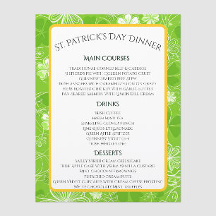 Tangle of Clovers Menu