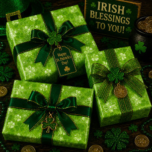 Tangle of Clovers Wrapping Paper Sheets