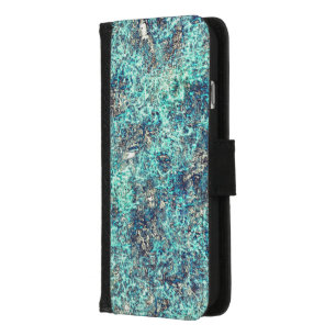 Tangle of threads or spongy cyan blue and gray iPhone 8/7 wallet case