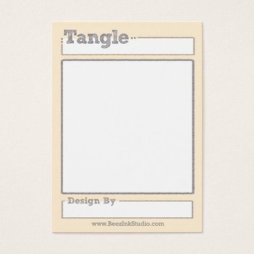 Customizable Tangle Trading Card Business Card