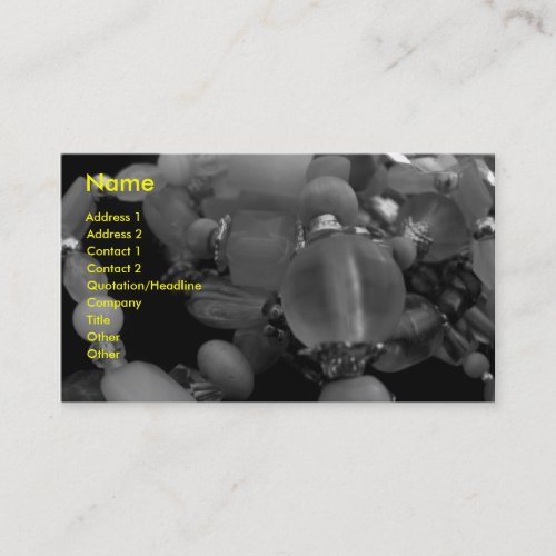 Tangled Bangles In Black and White Business Card Templates