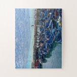 Tangled Blue Dreams – Fishing Boats of Essaouira Jigsaw Puzzle<br><div class="desc">Bring the captivating rhythm of the Moroccan coast into your home with “Tangled Blue Dreams, ” a premium jigsaw puzzle featuring the iconic blue fishing boats of Essaouira. Shot in the golden hour light, this stunning image draws you into a world of repetition, reflection, and cultural tradition. Each boat tells...</div>