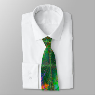 Tangled Destiny Psychedelic Fractal Neck Tie