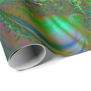 Tangled Destiny Psychedelic Fractal Wrapping Paper