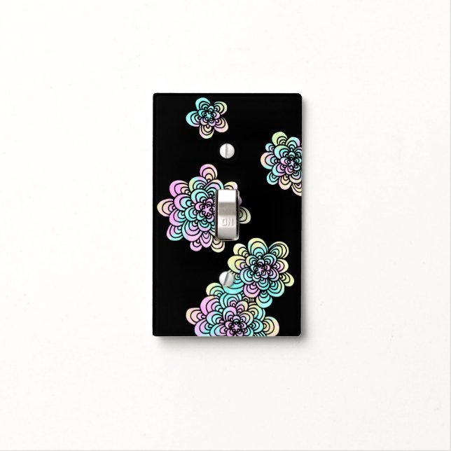 Tangled Flower Design Light Switch Cover (In Situ)