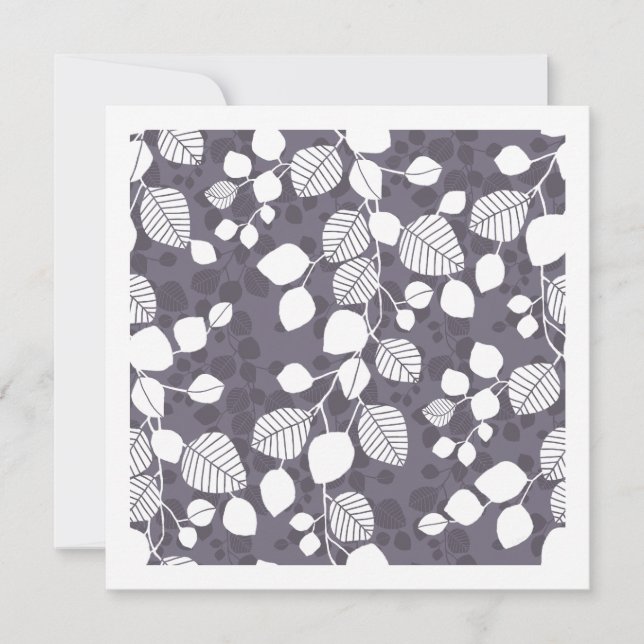Tangled Foliage Canopy Botanicals deep lavender  Note Card (Front)