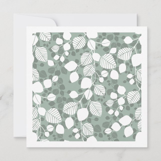 Tangled Foliage Canopy Botanicals Soft Sage Note Card (Front)