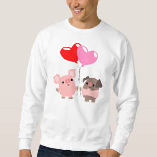Tangled Hearts (Cartoon Pigs) T-shirt Sweatshirt