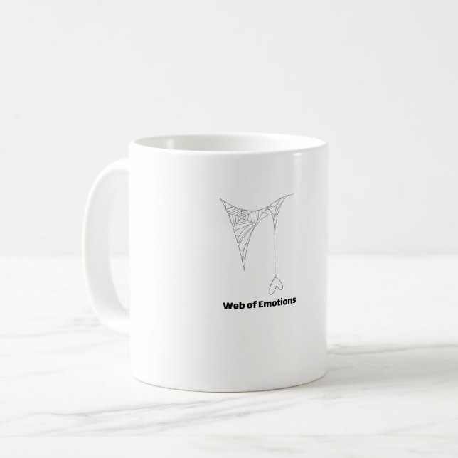 Tangled Hearts Women’s V-Neck T-Shirt – Minimal Li Coffee Mug (Front Left)