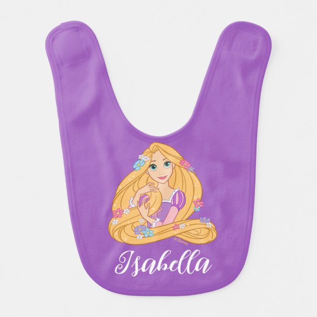 Tangled in Bloom Baby Bib (Front)