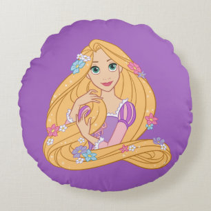 Tangled in Bloom Round Pillow