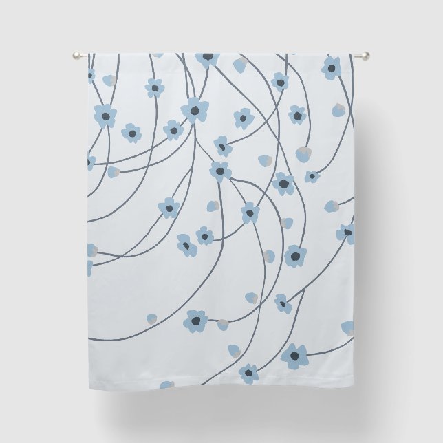 Tangled in Bloom Soft Winter Garden  Blackout Curtains (Front)