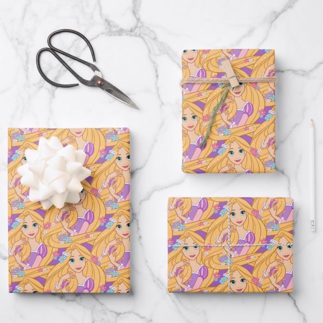 Tangled in Bloom Wrapping Paper Sheets (Front)