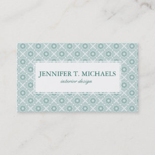 Tangled Lattice Pattern Business Card