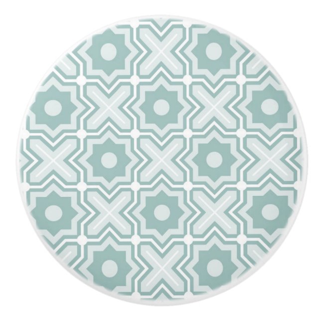 Tangled Lattice Pattern Ceramic Knob (Front)