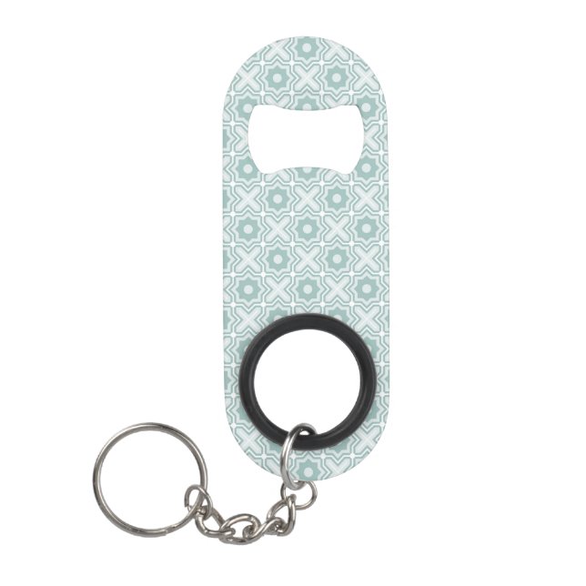 Tangled Lattice Pattern Keychain Bottle Opener (Front)