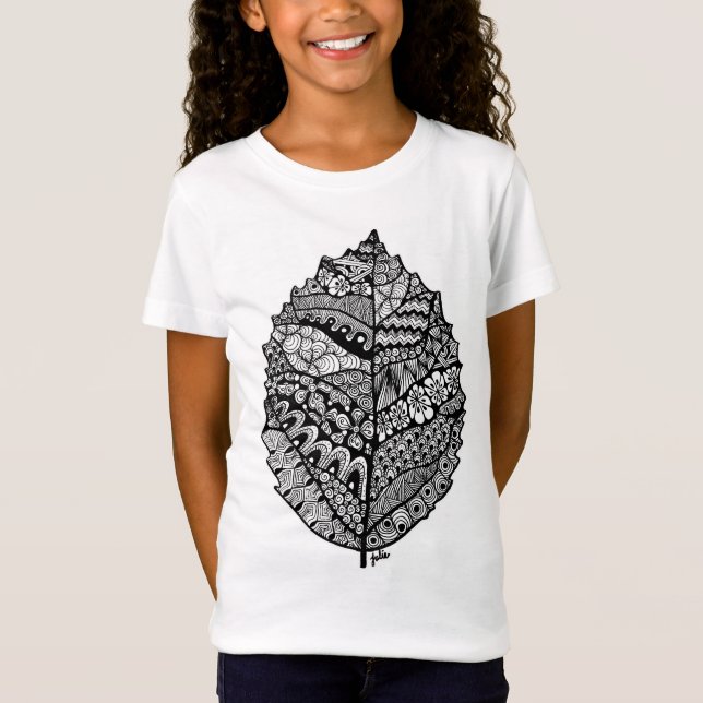 Tangled Leaf Design Girls Shirt (Front)