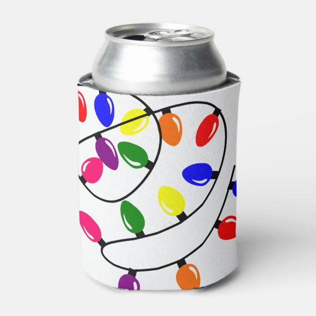 Tangled Lights Can Cooler (Can Front)