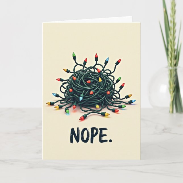 Tangled Lights Christmas Card (Front)